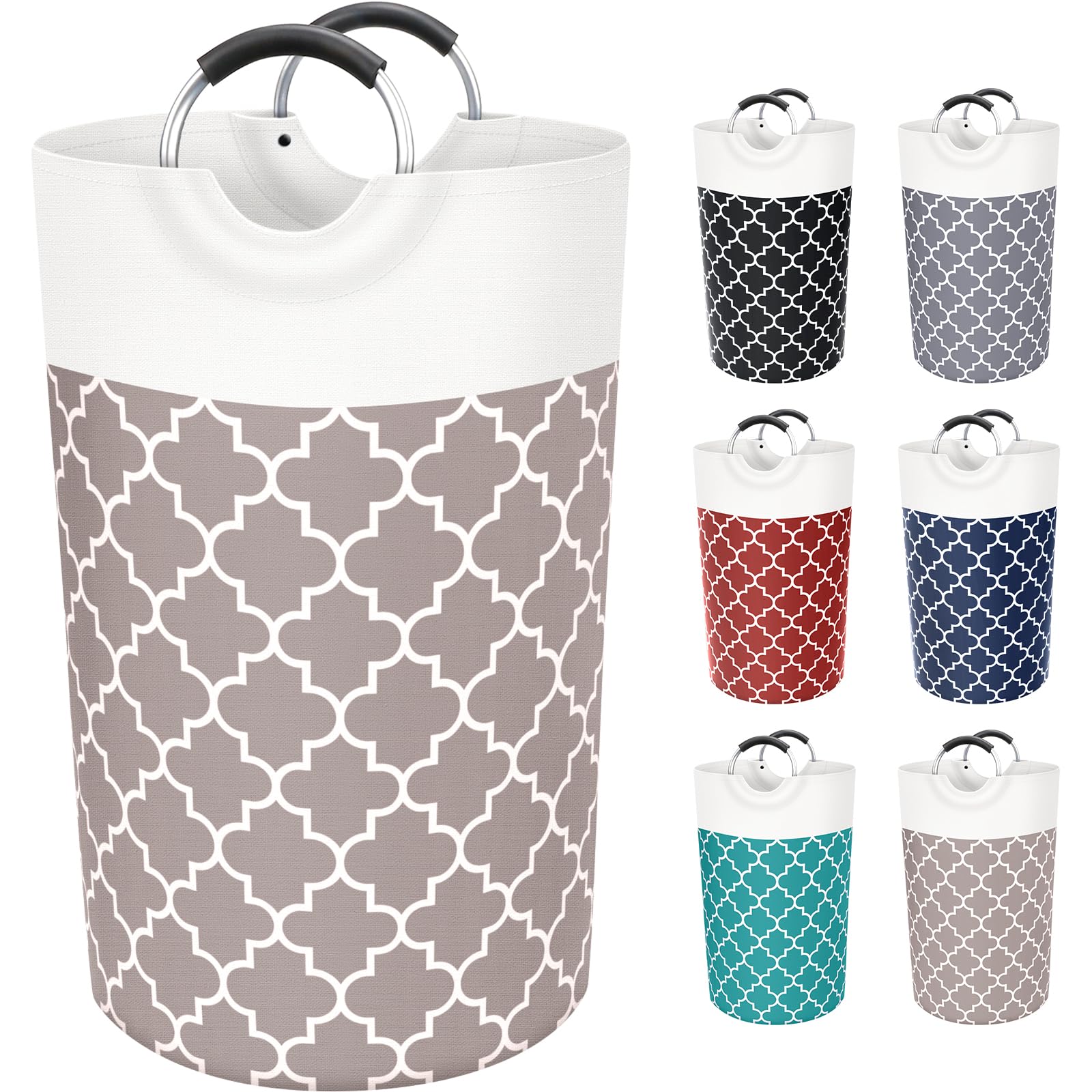 Collapsible Hamper Bag - Grey - Laundry Baskets by Handbags Specialist Headquarter | Available at Handbags Specialist Headquarter