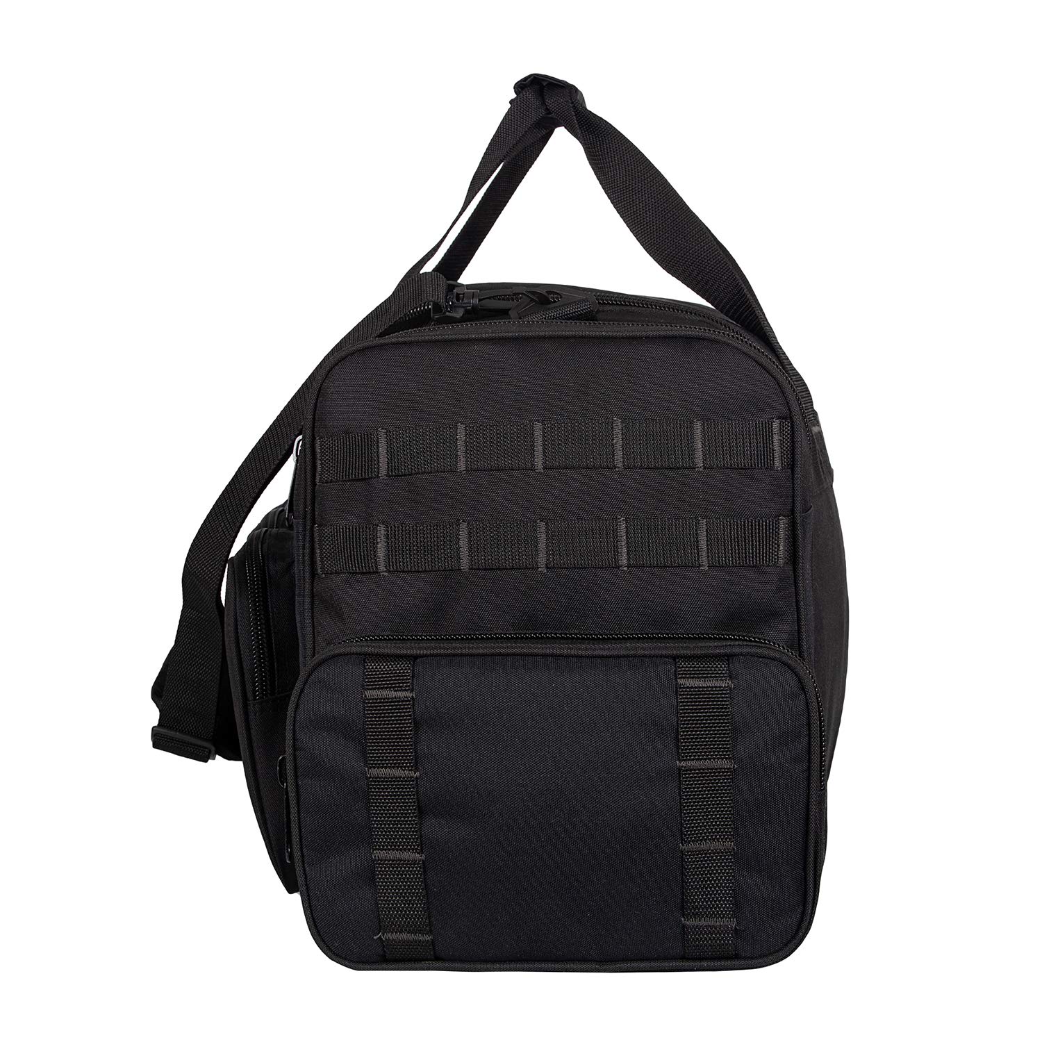 K-Cliffs Heavy Duty Tactical Range Duffel Quality Gear Travel Sports Gym Equipment Bag Military Molle Lockable Zippers with US Flag Patch 27 Inch Black – ##variant## 