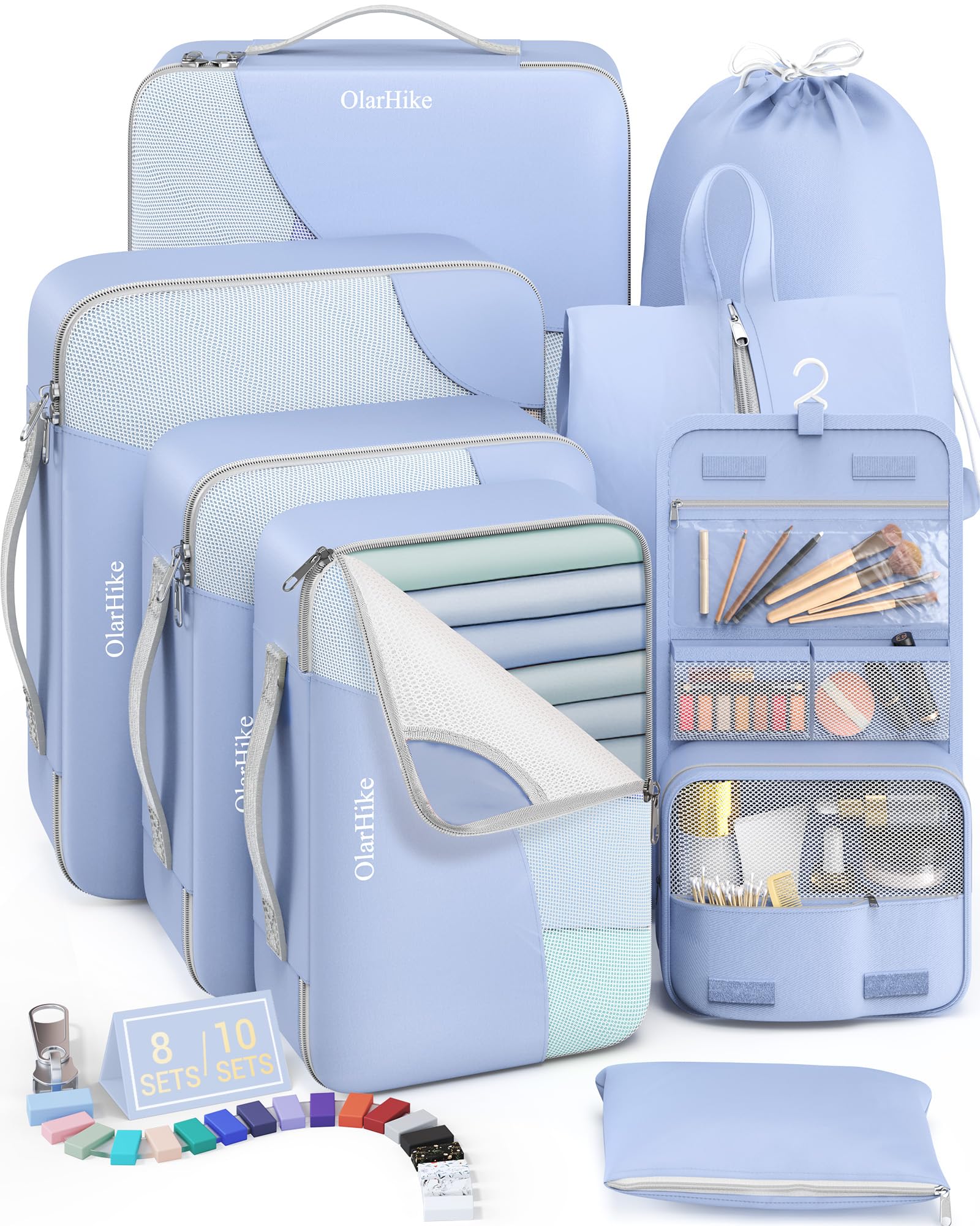 OlarHike Travel Cube Set - Cream Organizer & Gifts -  by Handbags Specialist Headquarter | Available at Handbags Specialist Headquarter