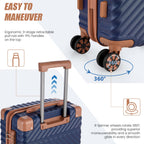 Cosbarn 5-Piece Hardshell Luggage Set - Dark Blue