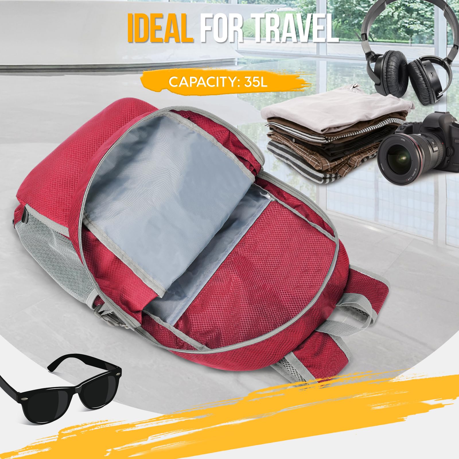 ZOMAKE 35L Compact Waterproof Hiking Backpack - Backpack Bags by Handbags Specialist Headquarter | Available at Handbags Specialist Headquarter