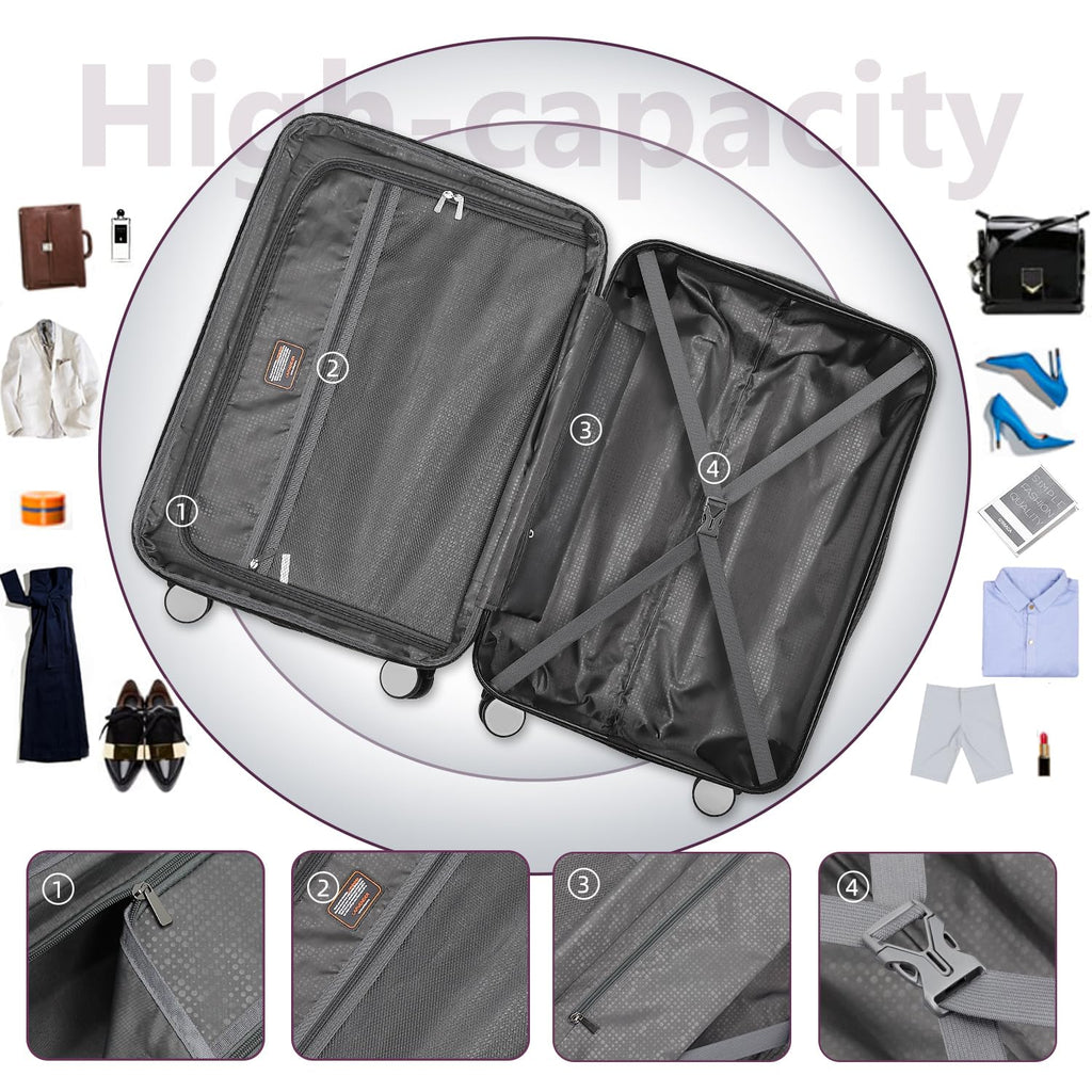 LAVENDER 6pc Hardside Spinner Luggage – ##variant## Luggage Travel Bags