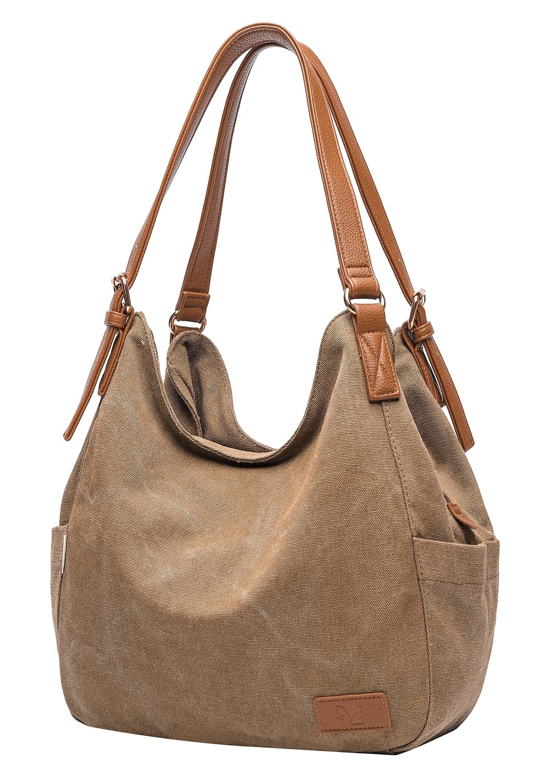 Worldlyda Women Canvas Embroidered Hobo Tote Bag