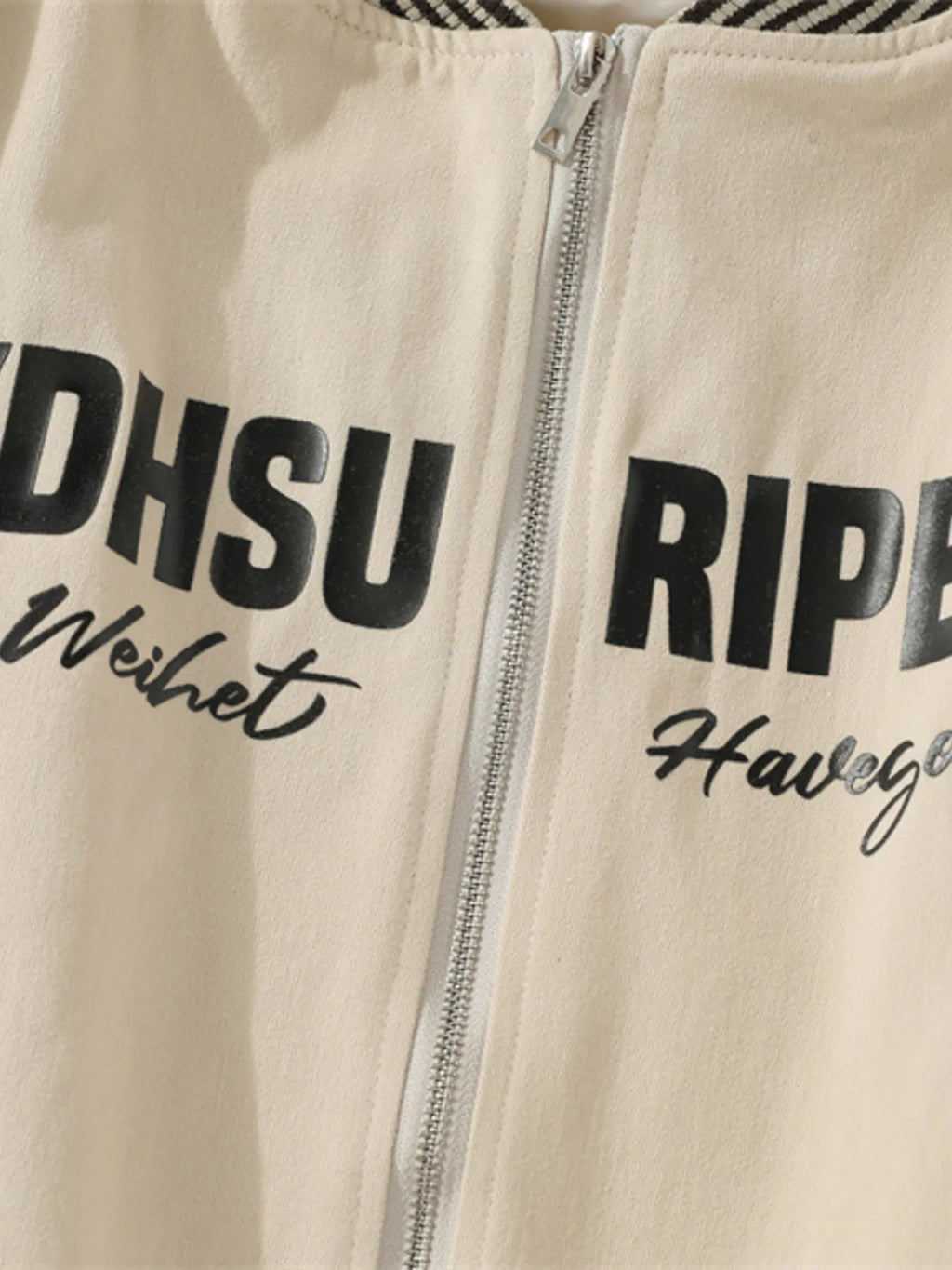 Men's Striped Hem Zip Up Jacket - Men's jackets by Trendsi | Available at Handbags Specialist Headquarter