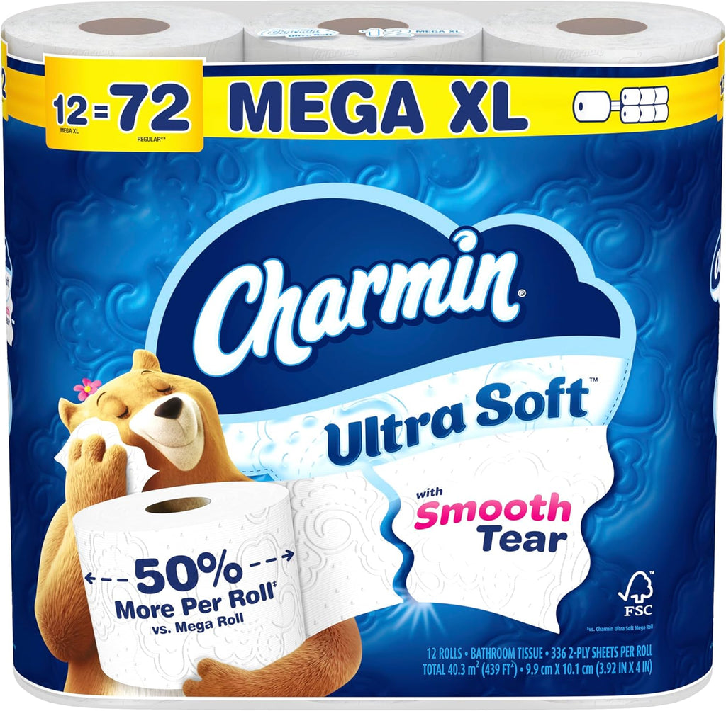 Charmin Cloud Soft: 6 Mega = 24 Regular Rolls - Toilet Paper by Handbags Specialist Headquarter | Available at Handbags Specialist Headquarter