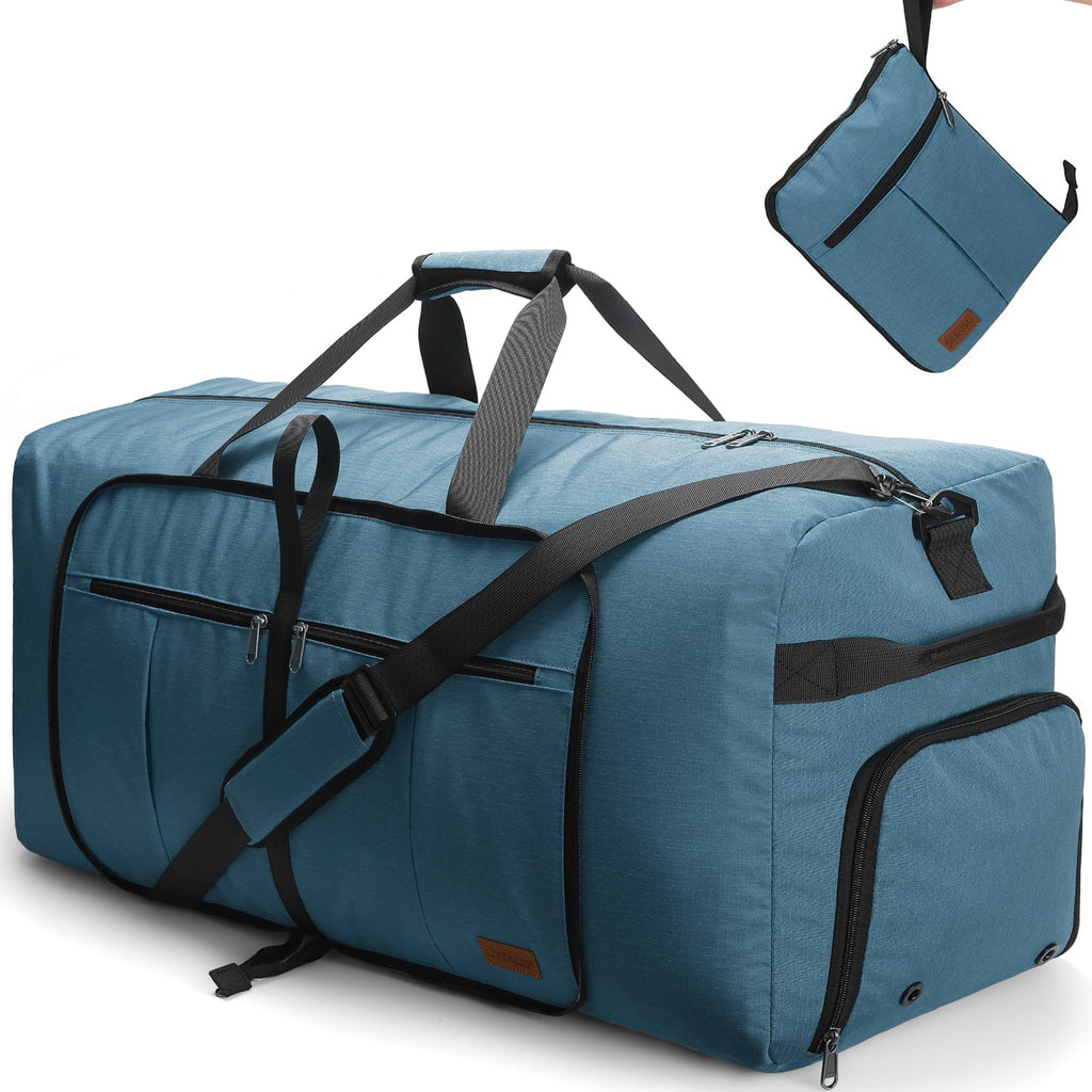 120L Foldable Waterproof Travel Duffel Bag with Shoe Compartment