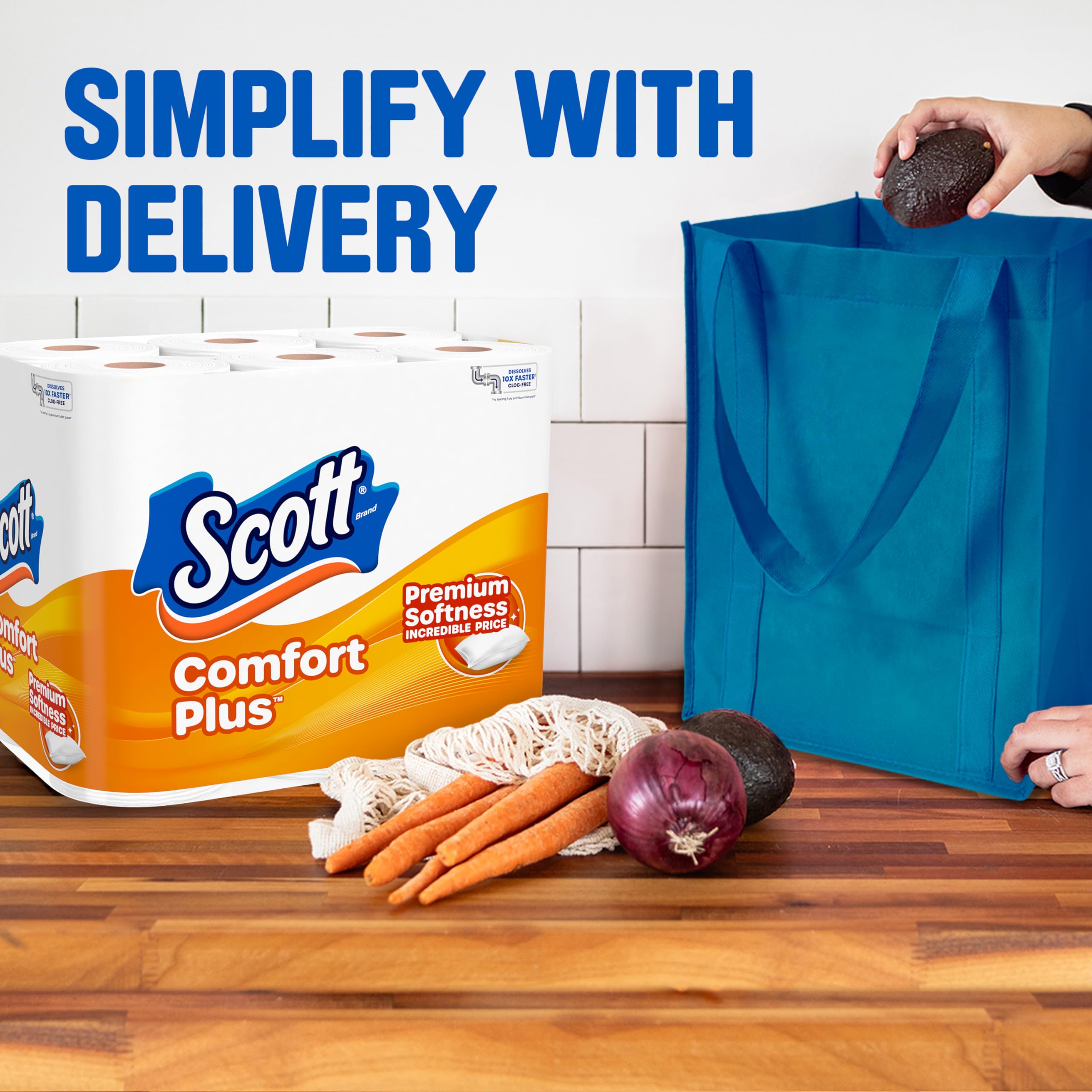 Scott SoftEase: 12 Double Rolls, Septic-Safe Tissue - Toilet Paper by Handbags Specialist Headquarter | Available at Handbags Specialist Headquarter