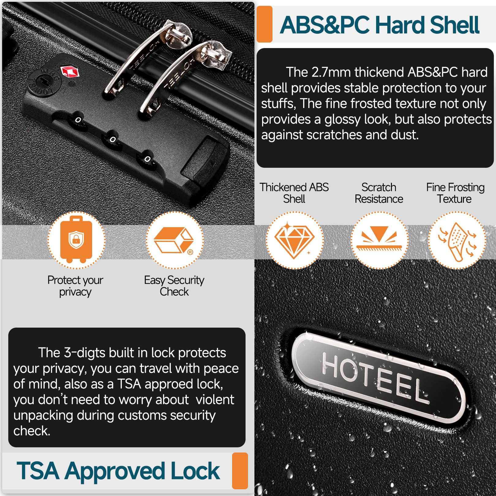 Hoteel 3-Piece Luggage Set - Luggage Travel Bags by Handbags Specialist Headquarter | Available at Handbags Specialist Headquarter