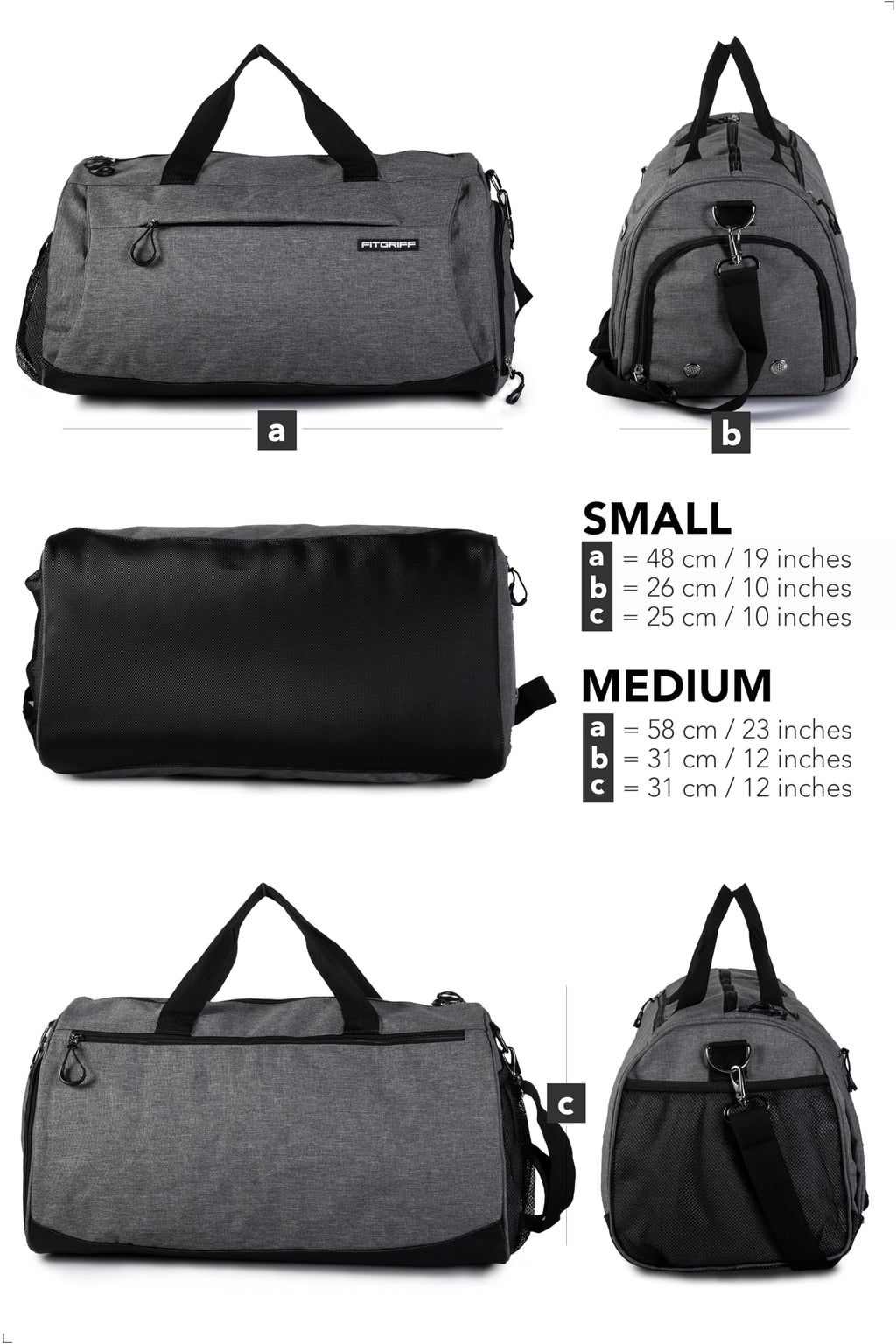 Fitgriff® Gym Bag with Shoe & Wet Compartment