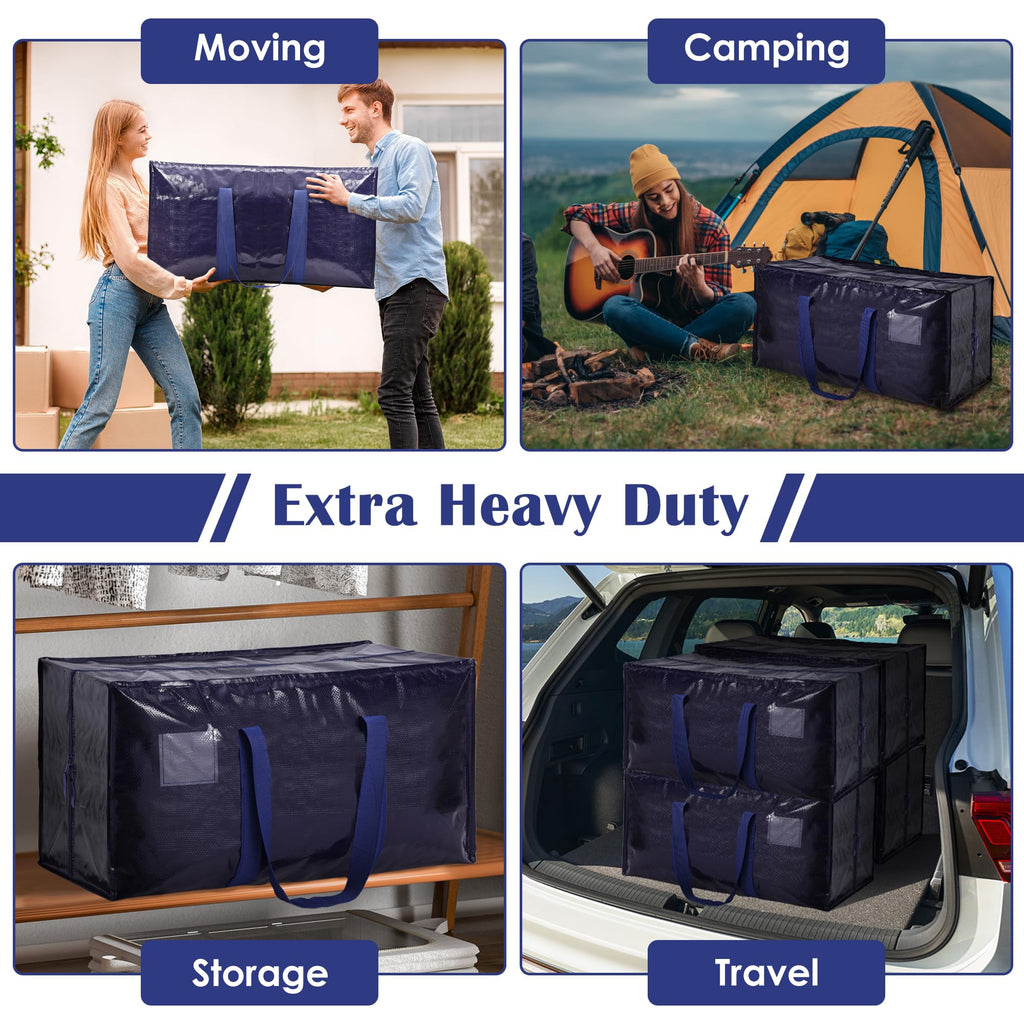 6 Pack XL Heavy Duty Moving Bags - Dark Blue