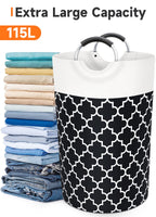 Collapsible Hamper Bag - Grey - Laundry Baskets by Handbags Specialist Headquarter | Available at Handbags Specialist Headquarter