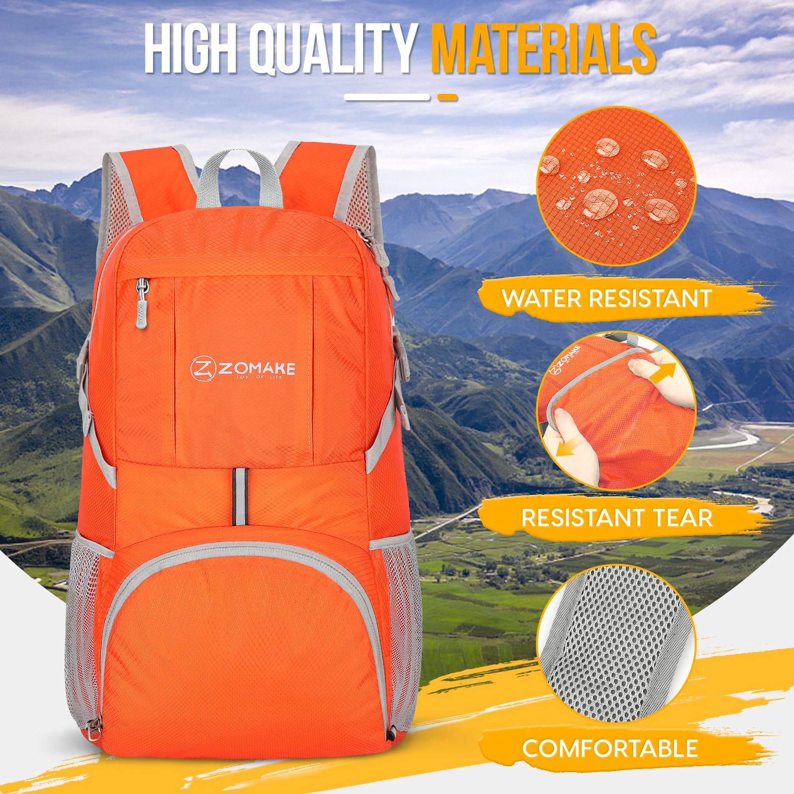 ZOMAKE 35L Compact Waterproof Hiking Backpack - Backpack Bags by Handbags Specialist Headquarter | Available at Handbags Specialist Headquarter
