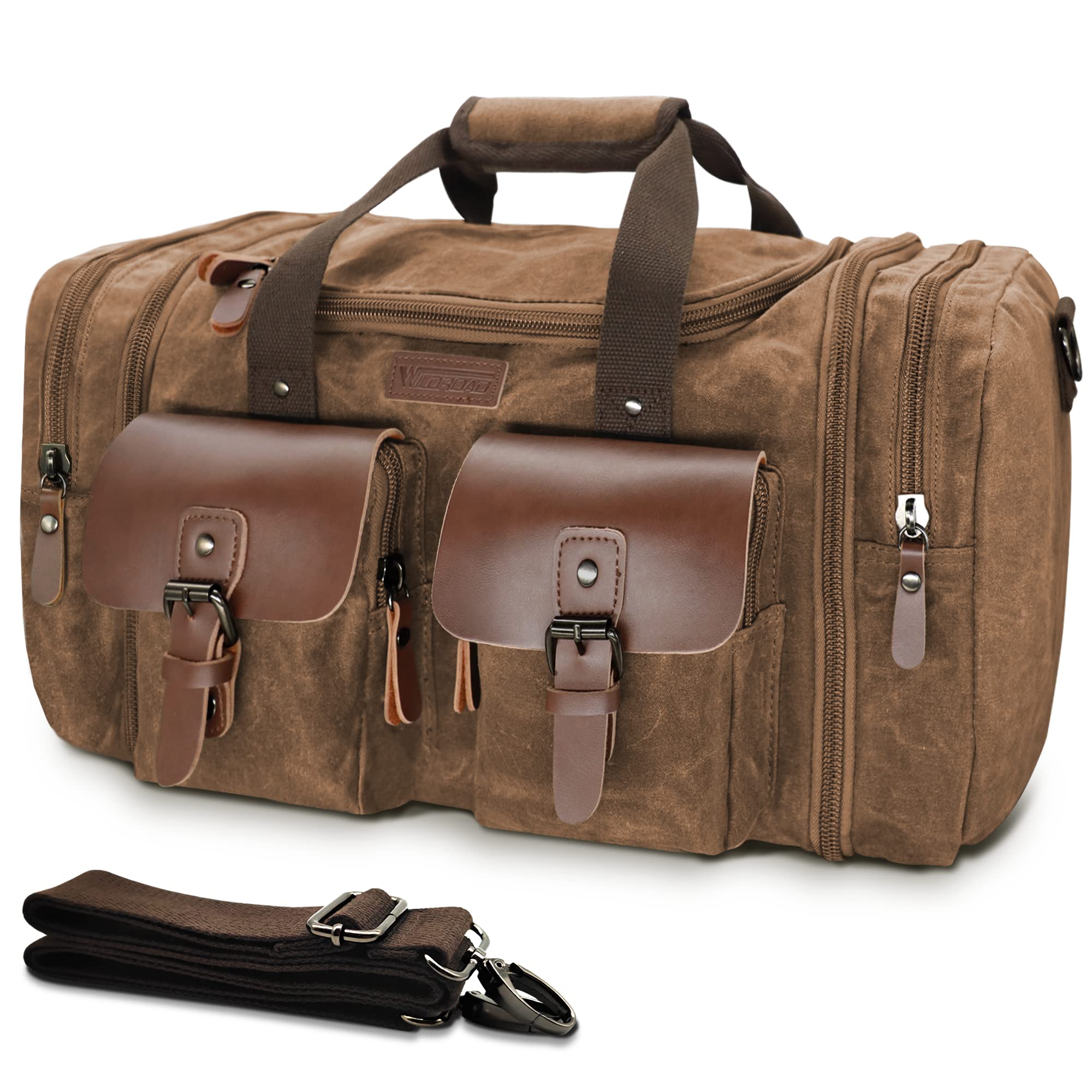 Wildroad 50L Waxed Canvas Waterproof Duffle Bag