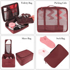 TravelMate 8-Piece Packing Cubes - Luggage Travel Bags by Handbags Specialist Headquarter | Available at Handbags Specialist Headquarter