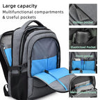 DUSLANG Travel Laptop Backpack with USB Port - Black - Backpack Bags by Handbags Specialist Headquarter | Available at Handbags Specialist Headquarter