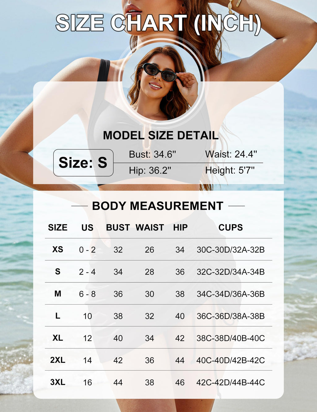 High Waisted U-Wire Bikini Set