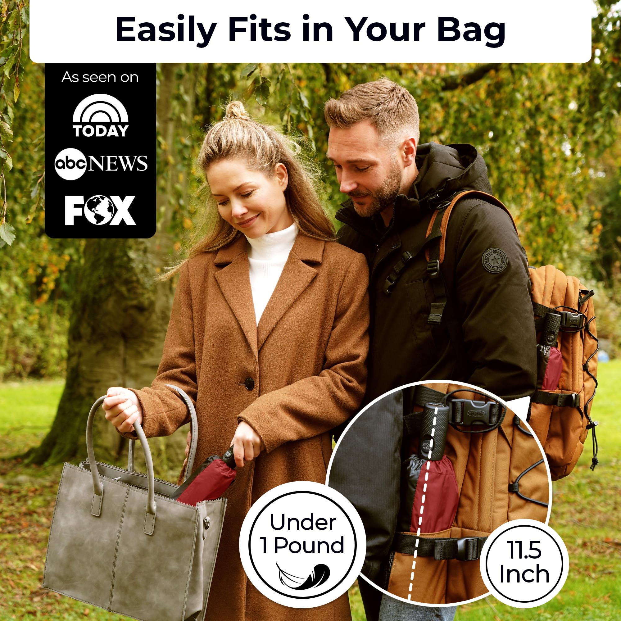 TUMELLA Elite Windproof Travel Umbrella -  by Handbags Specialist Headquarter | Available at Handbags Specialist Headquarter