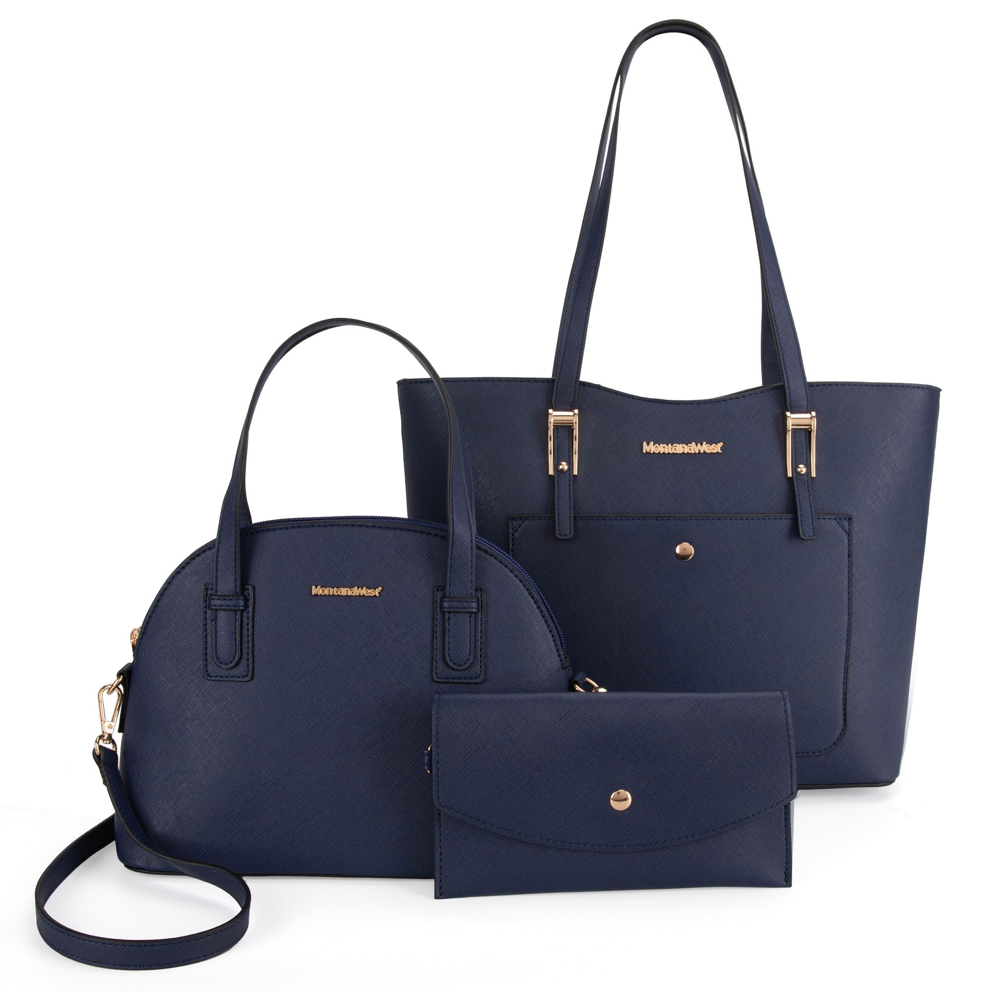 Montana West Luxe Trio: Tote, Wallet & Satchel Set