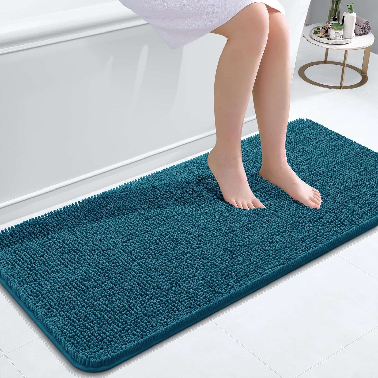 OLANLY Luxe Chenille Bath Mat - Quick Dry & Soft - Decor by Handbags Specialist Headquarter | Available at Handbags Specialist Headquarter