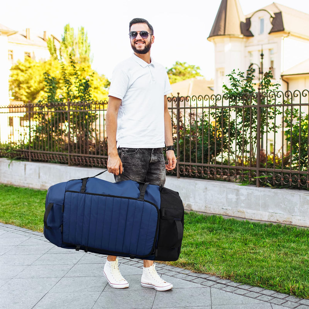 AquaRoll 29 Quilted Wheeled Duffle Backpack -  by Handbags Specialist Headquarter | Available at Handbags Specialist Headquarter