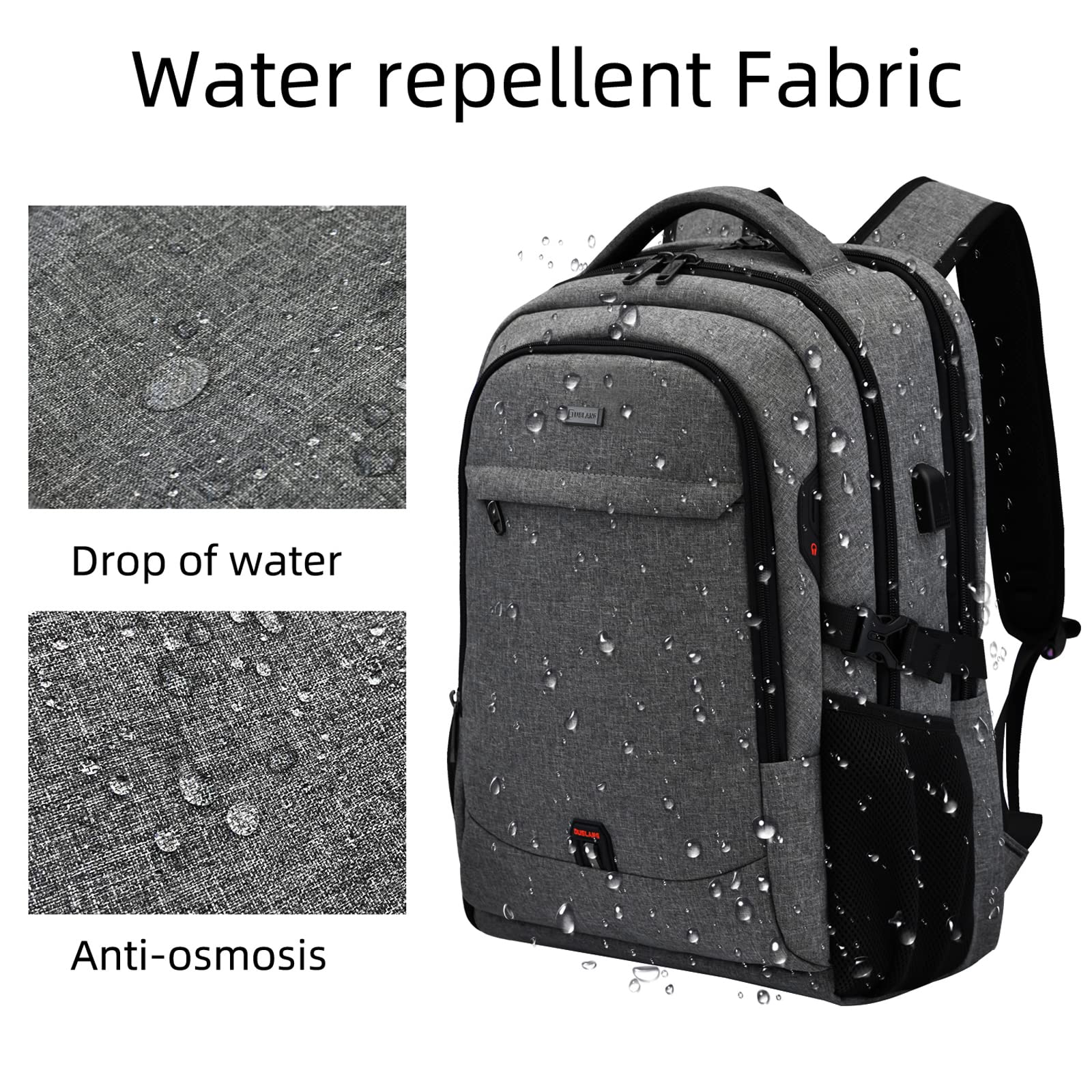 DUSLANG Travel Laptop Backpack with USB Port - Black - Backpack Bags by Handbags Specialist Headquarter | Available at Handbags Specialist Headquarter