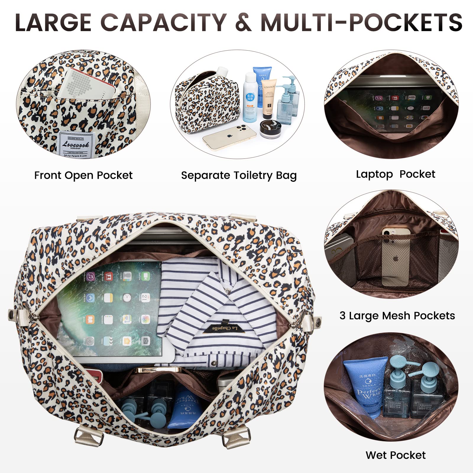 LOVEVOOK All-in-One Duffle: Travel & Gym Ready - Luggage Travel Bags by Handbags Specialist Headquarter | Available at Handbags Specialist Headquarter