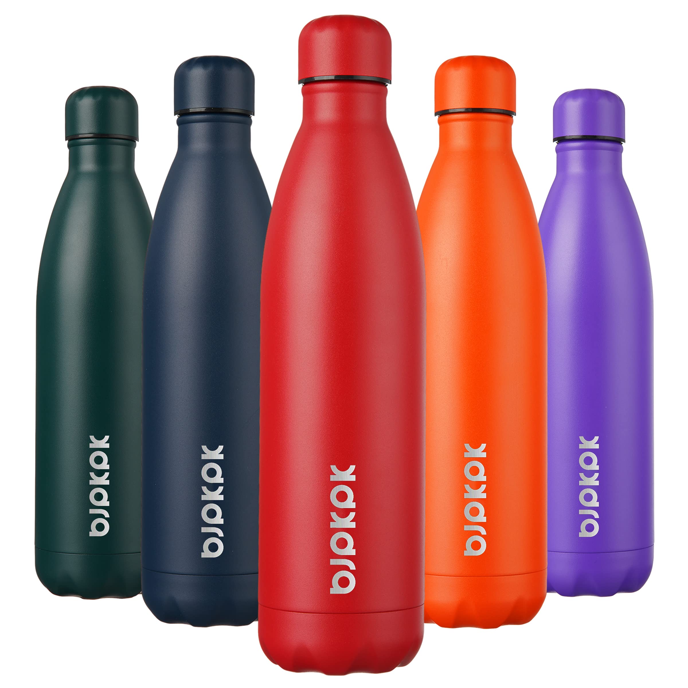 BJPKPK 17oz Insulated Stainless Steel Water Bottles,Sports Water Bottles Keep Cold for 24 Hours and Hot for 12 Hours,BPA Free for Travel,Pink