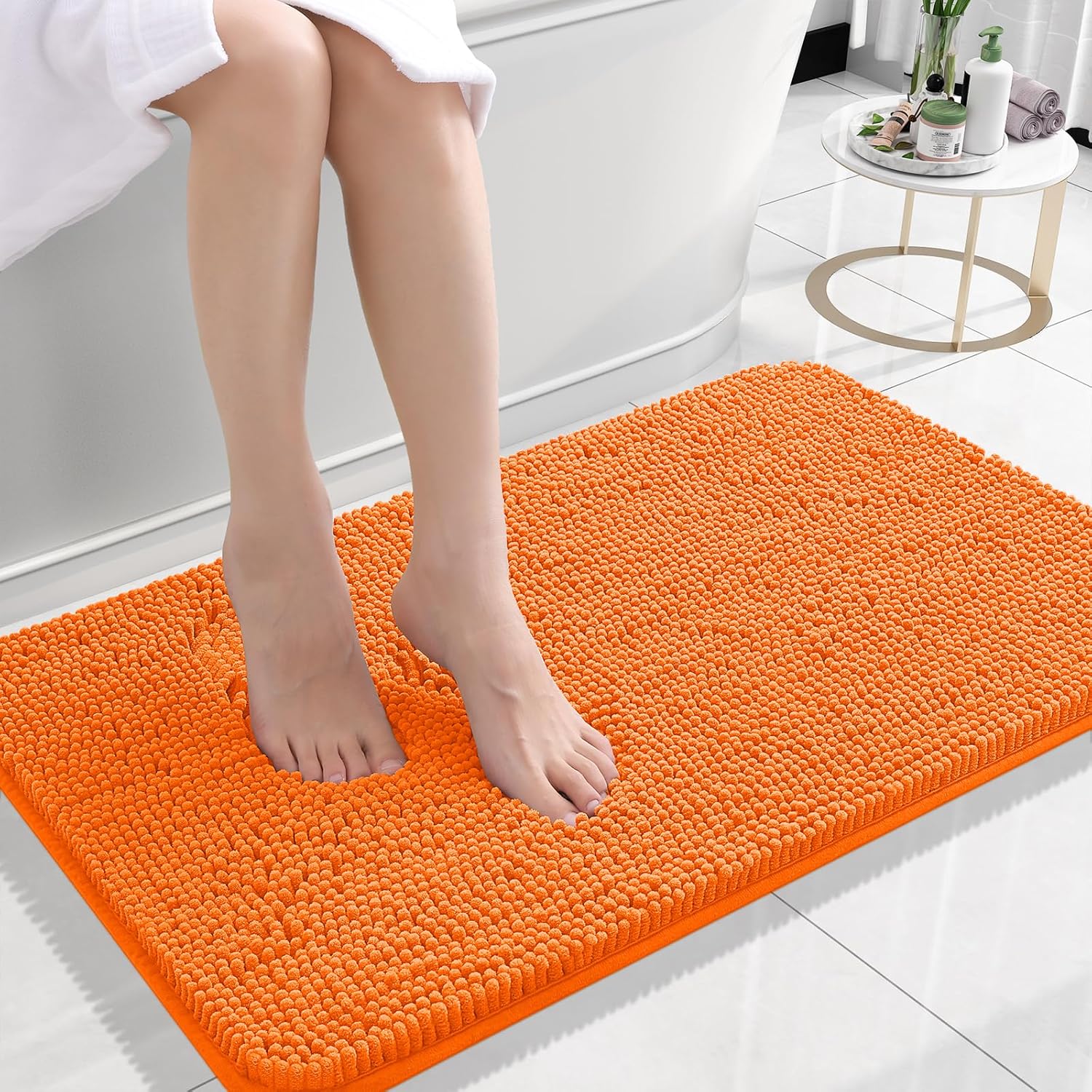 OLANLY Luxe Chenille Bath Mat - Quick Dry & Soft - Decor by Handbags Specialist Headquarter | Available at Handbags Specialist Headquarter