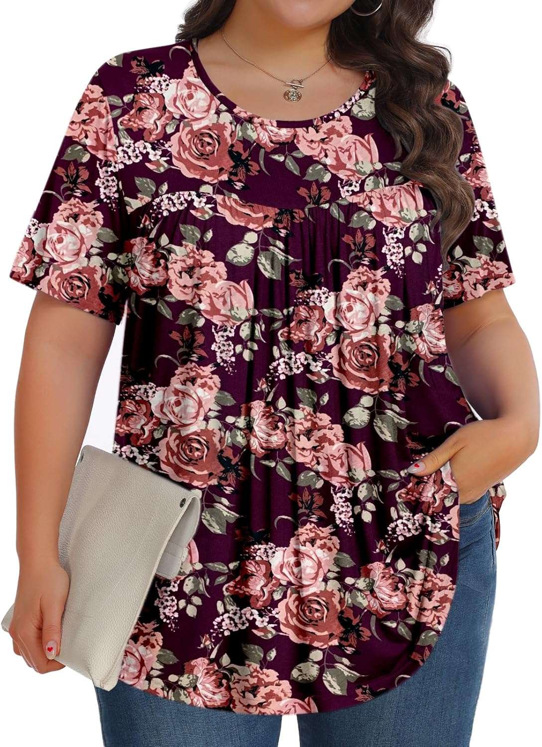 SoftTunic-Plus Crew SS - Tops by Handbags Specialist Headquarter | Available at Handbags Specialist Headquarter