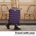 Coolife 3-Piece Hardshell Luggage Set - Navy