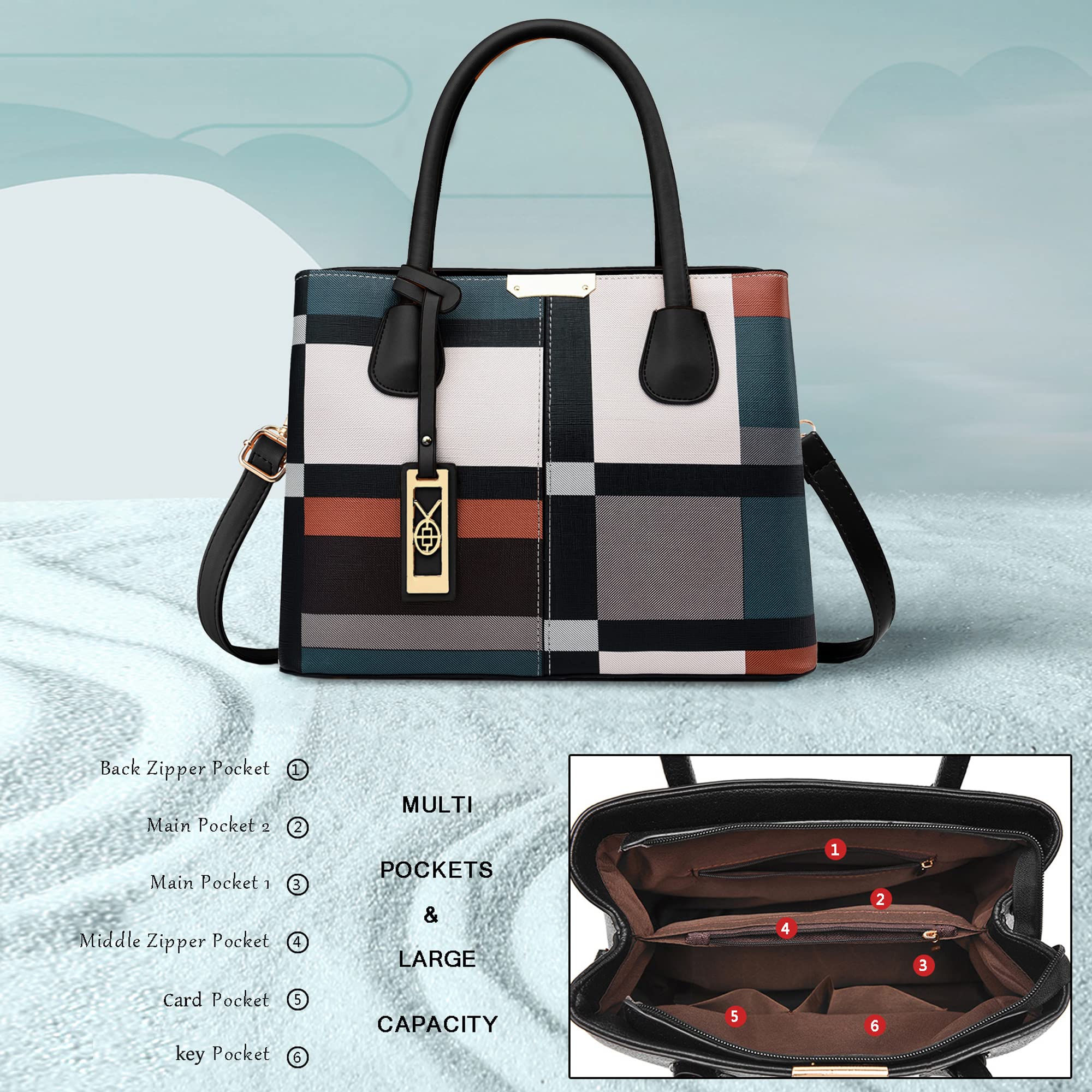 COCIFER Women's Shoulder Tote Handbag