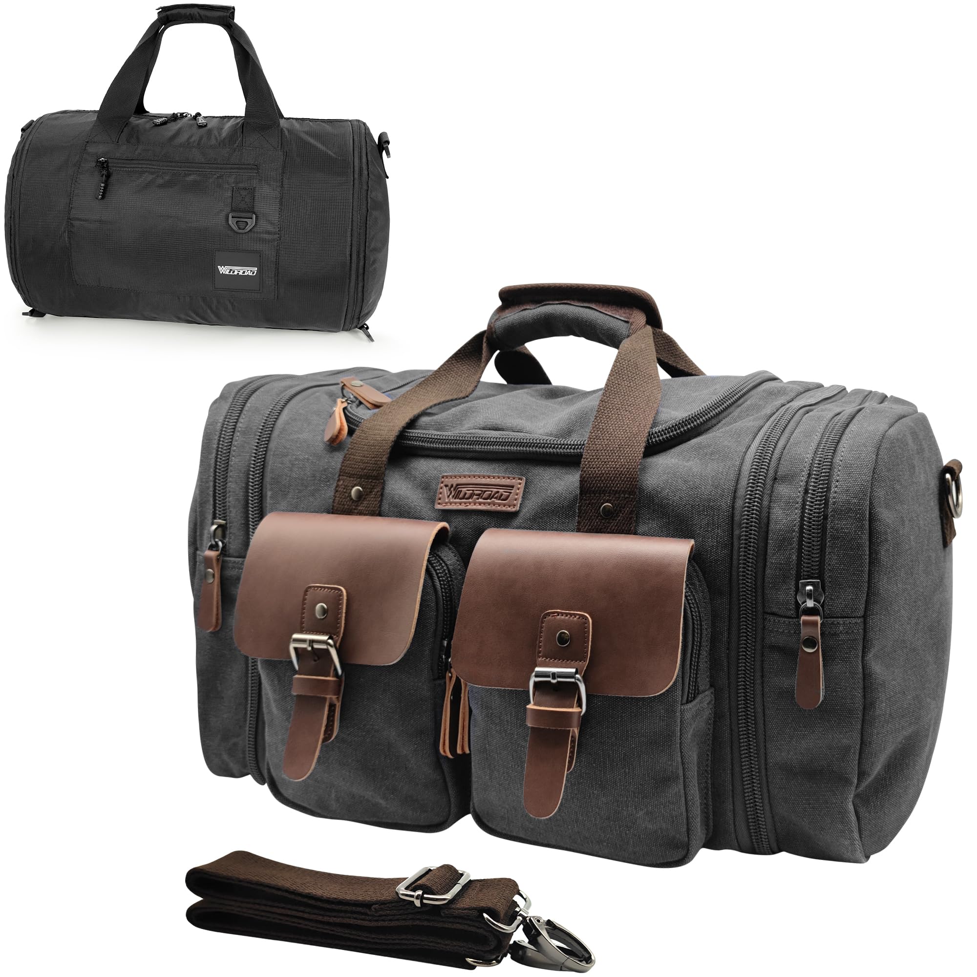 Wildroad 50L Waxed Canvas Waterproof Duffle Bag