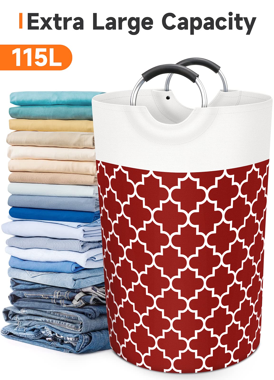 Collapsible Hamper Bag - Grey - Laundry Baskets by Handbags Specialist Headquarter | Available at Handbags Specialist Headquarter