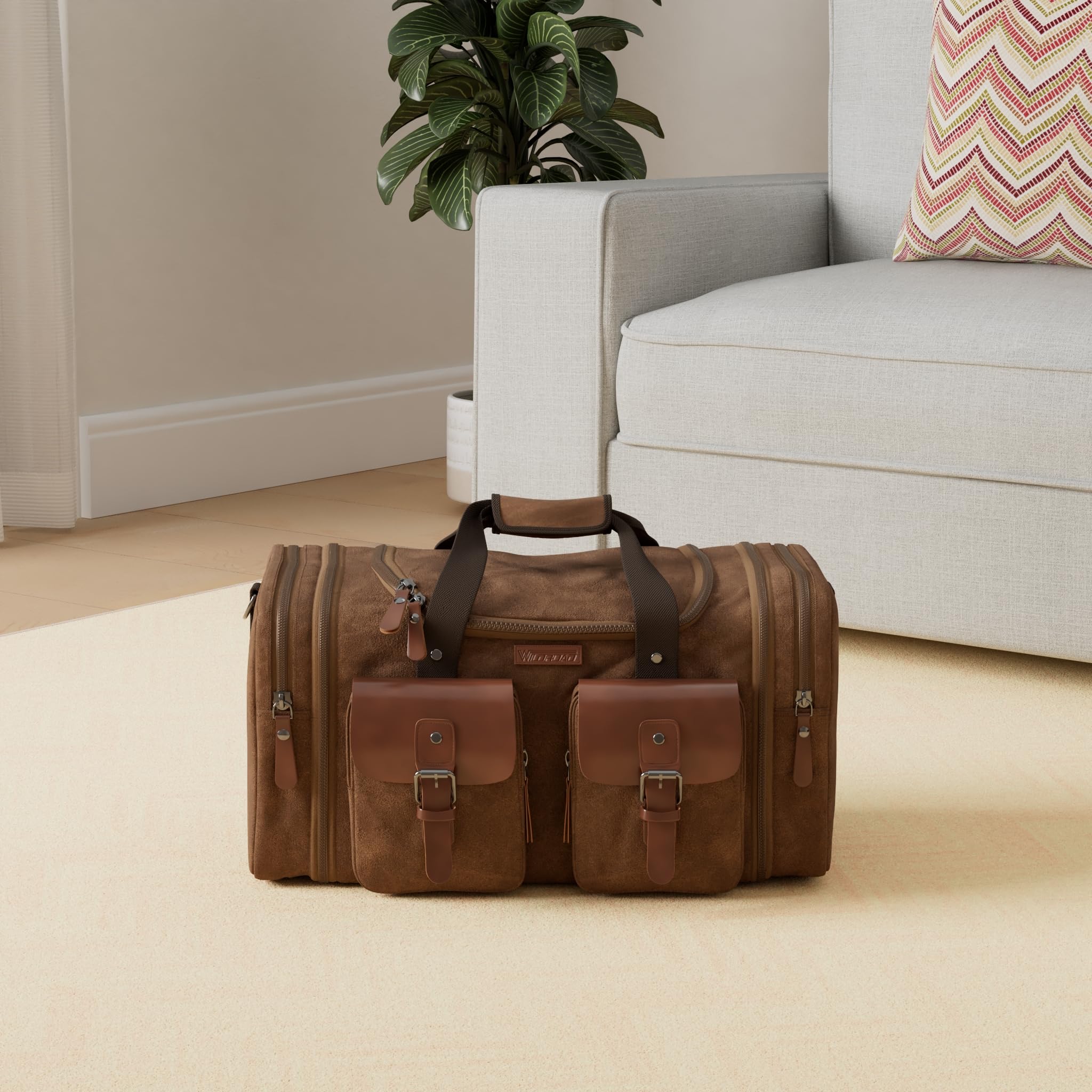Wildroad 50L Waxed Canvas Waterproof Duffle Bag