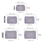 TravelWise Weekender Packing Cube Set - Silver 5-Piece - Luggage Travel Bags by Handbags Specialist Headquarter | Available at Handbags Specialist Headquarter