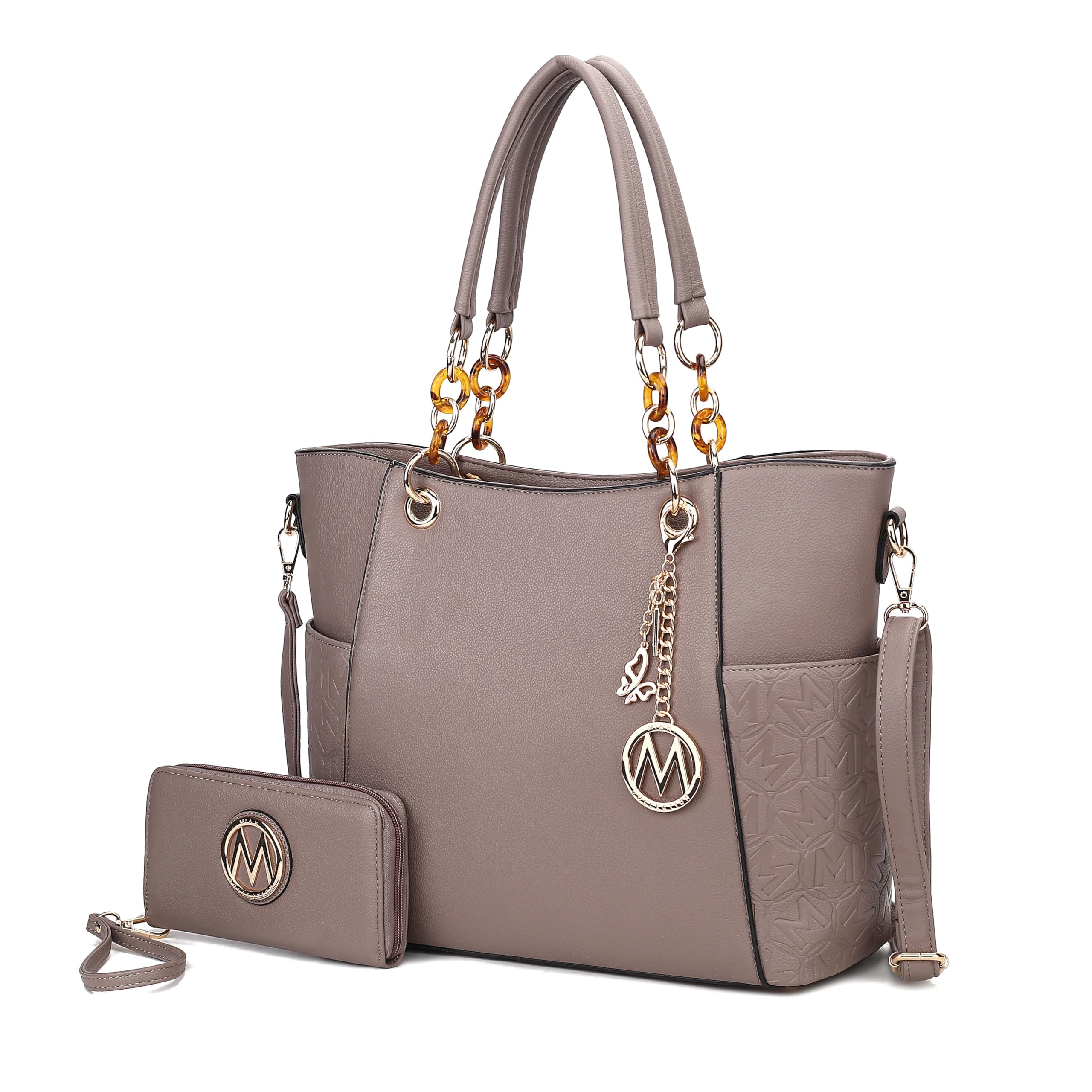 MKF Collection Vegan Leather Tote & Wallet Set