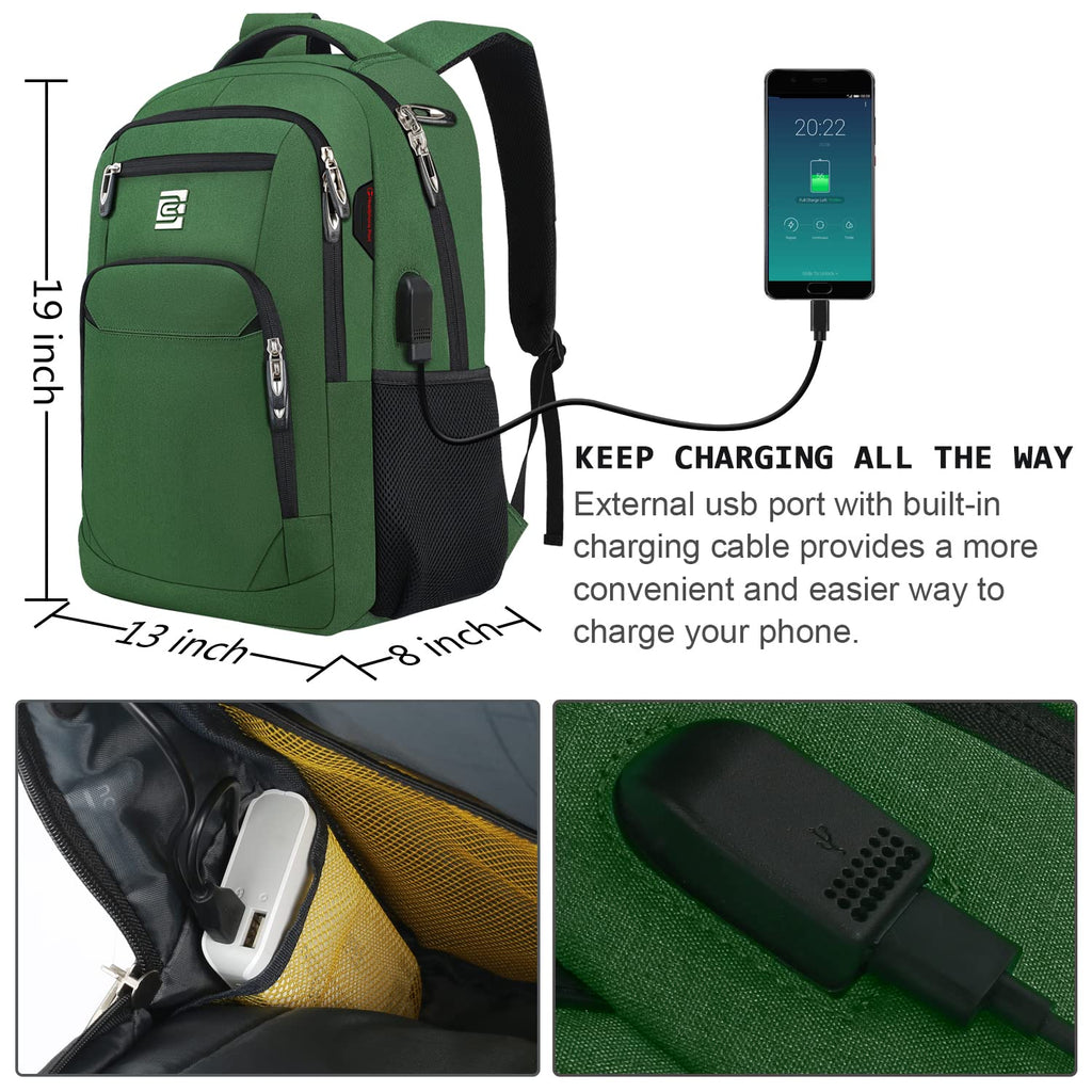SecureSlim Laptop Backpack with USB & Water Resistance - Backpack Bags by Handbags Specialist Headquarter | Available at Handbags Specialist Headquarter