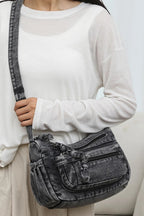 Adjustable Strap Denim Crossbody Bag - Handbags by Trendsi | Available at Handbags Specialist Headquarter