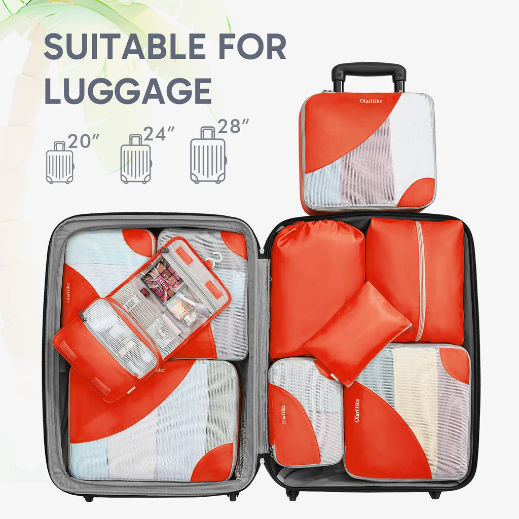 OlarHike Travel Cube Set - Cream Organizer & Gifts -  by Handbags Specialist Headquarter | Available at Handbags Specialist Headquarter