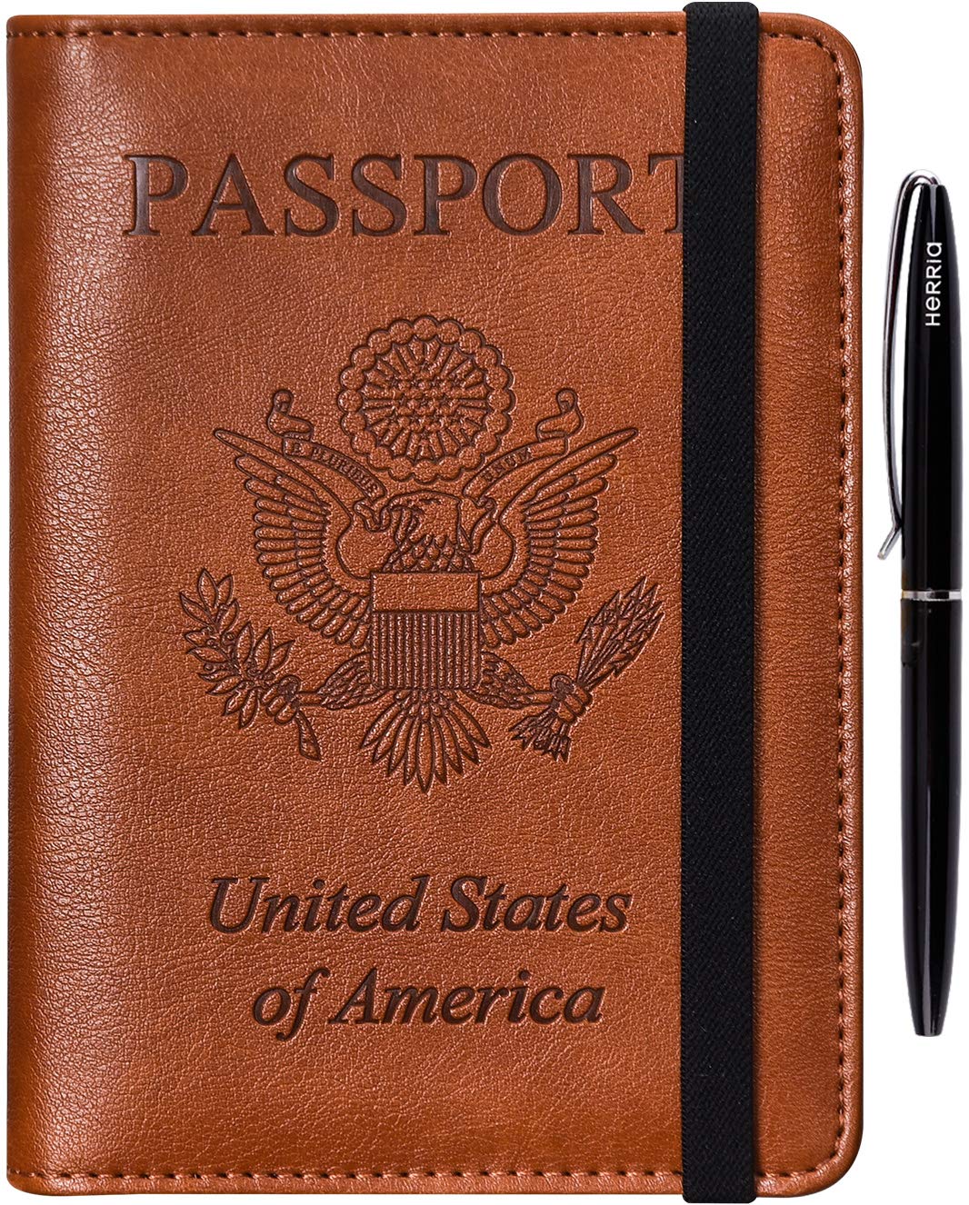 HerriaT RFID Leather Passport Wallet - Gray -  by Handbags Specialist Headquarter | Available at Handbags Specialist Headquarter