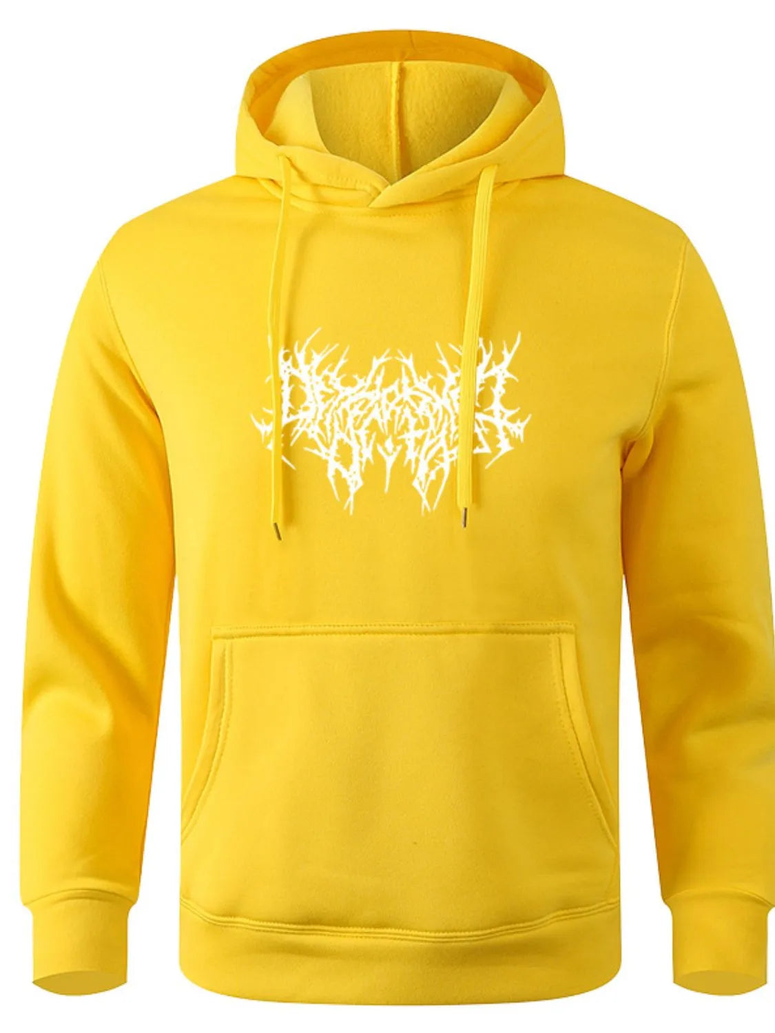 Men's Full Size Drawstring Graphic Long Sleeve Hoodie Plus Size - Men's Sweatshirts by Trendsi | Available at Handbags Specialist Headquarter