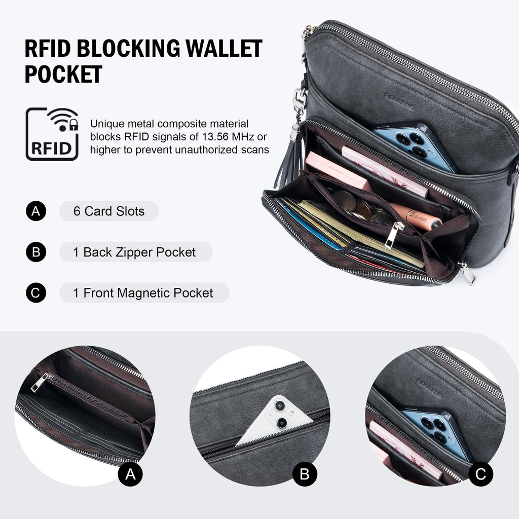 Tassel Charm Crossbody Bag for Women -  by Handbags Specialist Headquarter | Available at Handbags Specialist Headquarter