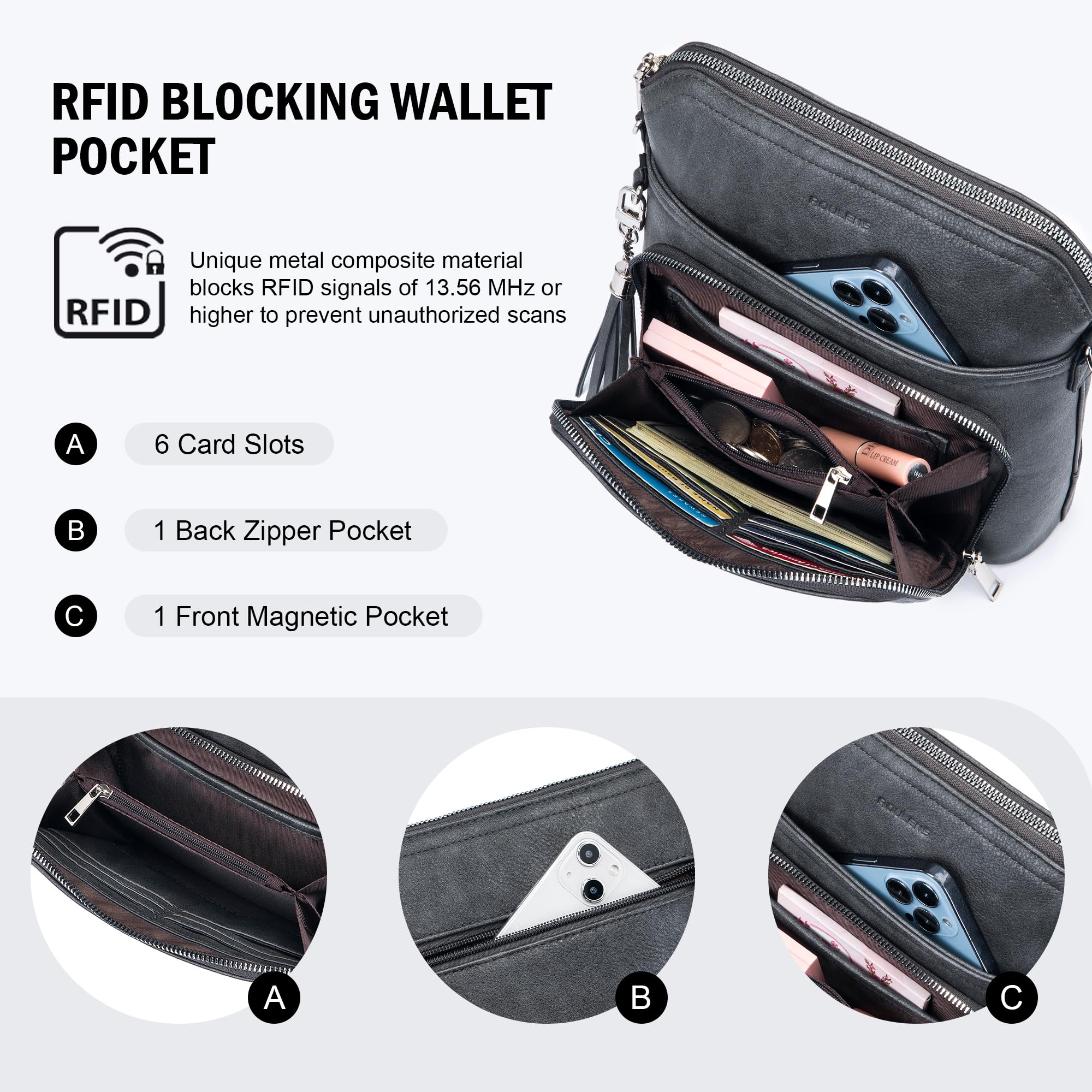 Tassel Charm Crossbody Bag for Women -  by Handbags Specialist Headquarter | Available at Handbags Specialist Headquarter