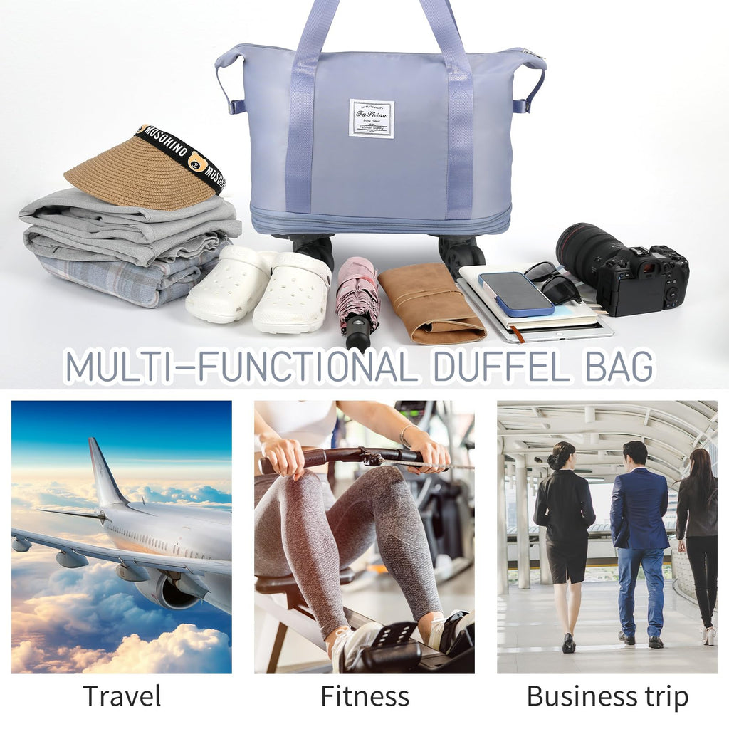 VoyagePro Expandable Wheeled Duffle Bag -  by Handbags Specialist Headquarter | Available at Handbags Specialist Headquarter