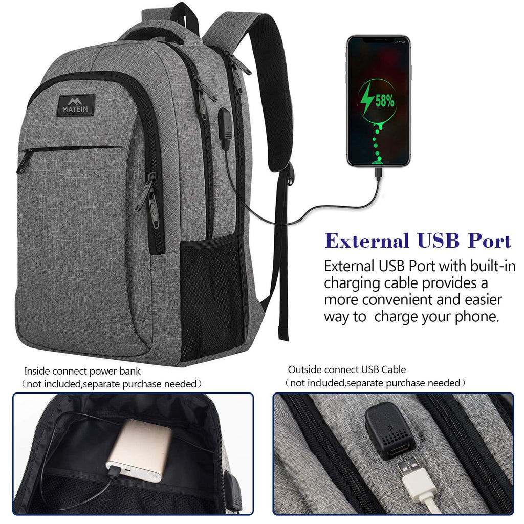 MATEIN SleekGuard Laptop Backpack with USB Port - Backpack Bags by Handbags Specialist Headquarter | Available at Handbags Specialist Headquarter