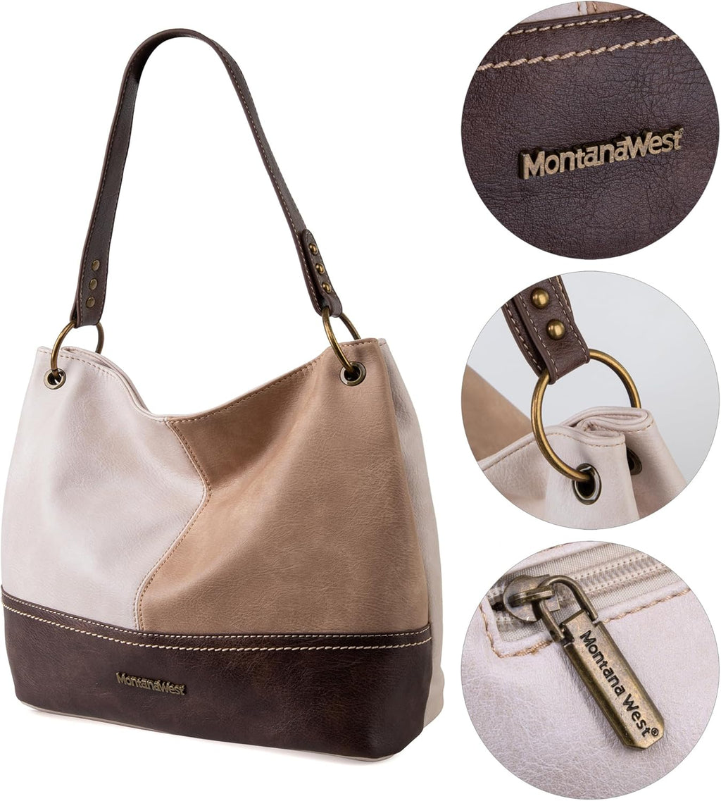West Zip Hobo Purse - Crossbody Bags by Handbags Specialist Headquarter | Available at Handbags Specialist Headquarter