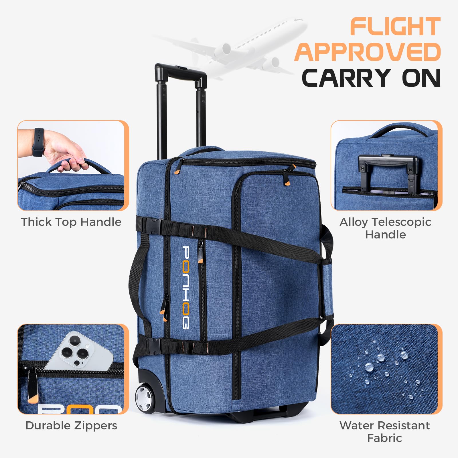 TravelWheels Duffel: Large Waterproof Wheeled Bag -  by Handbags Specialist Headquarter | Available at Handbags Specialist Headquarter