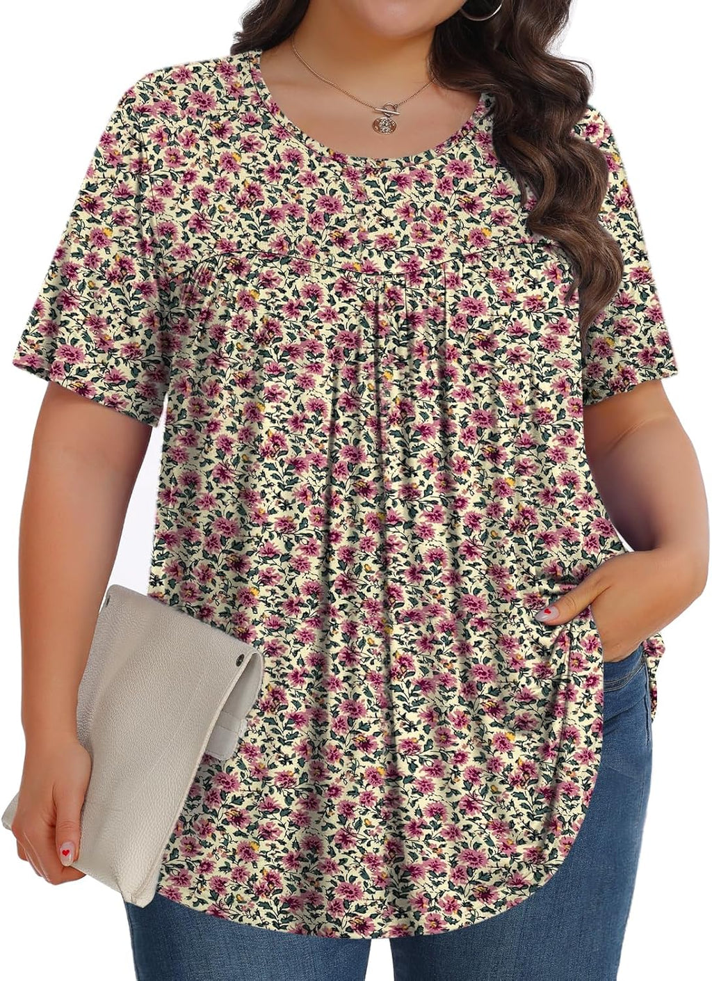 SoftTunic-Plus Crew SS - Tops by Handbags Specialist Headquarter | Available at Handbags Specialist Headquarter