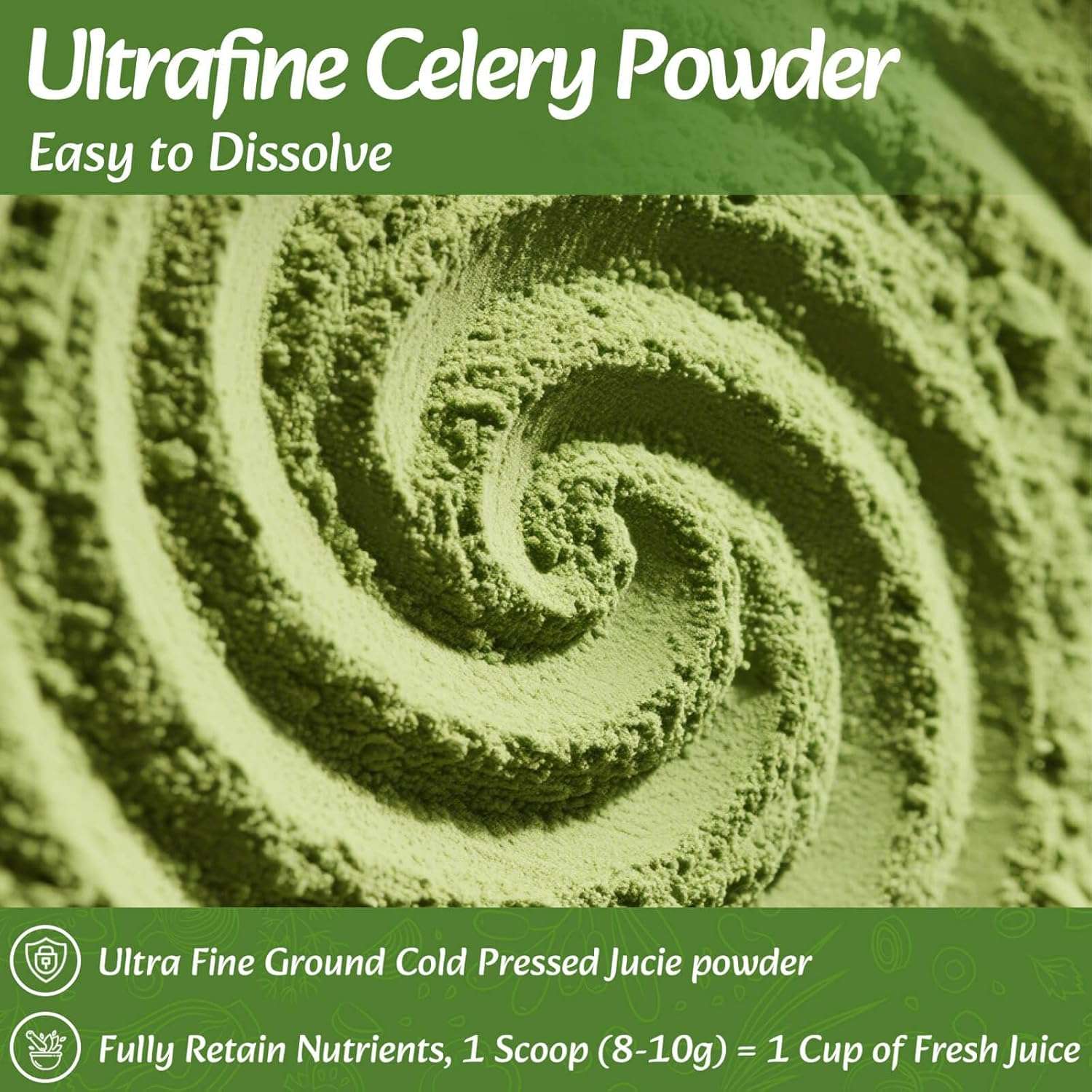 Fangkic Fresh Celery Juice Powder - 20 oz Natural Mix - Health Care by Handbags Specialist Headquarter | Available at Handbags Specialist Headquarter