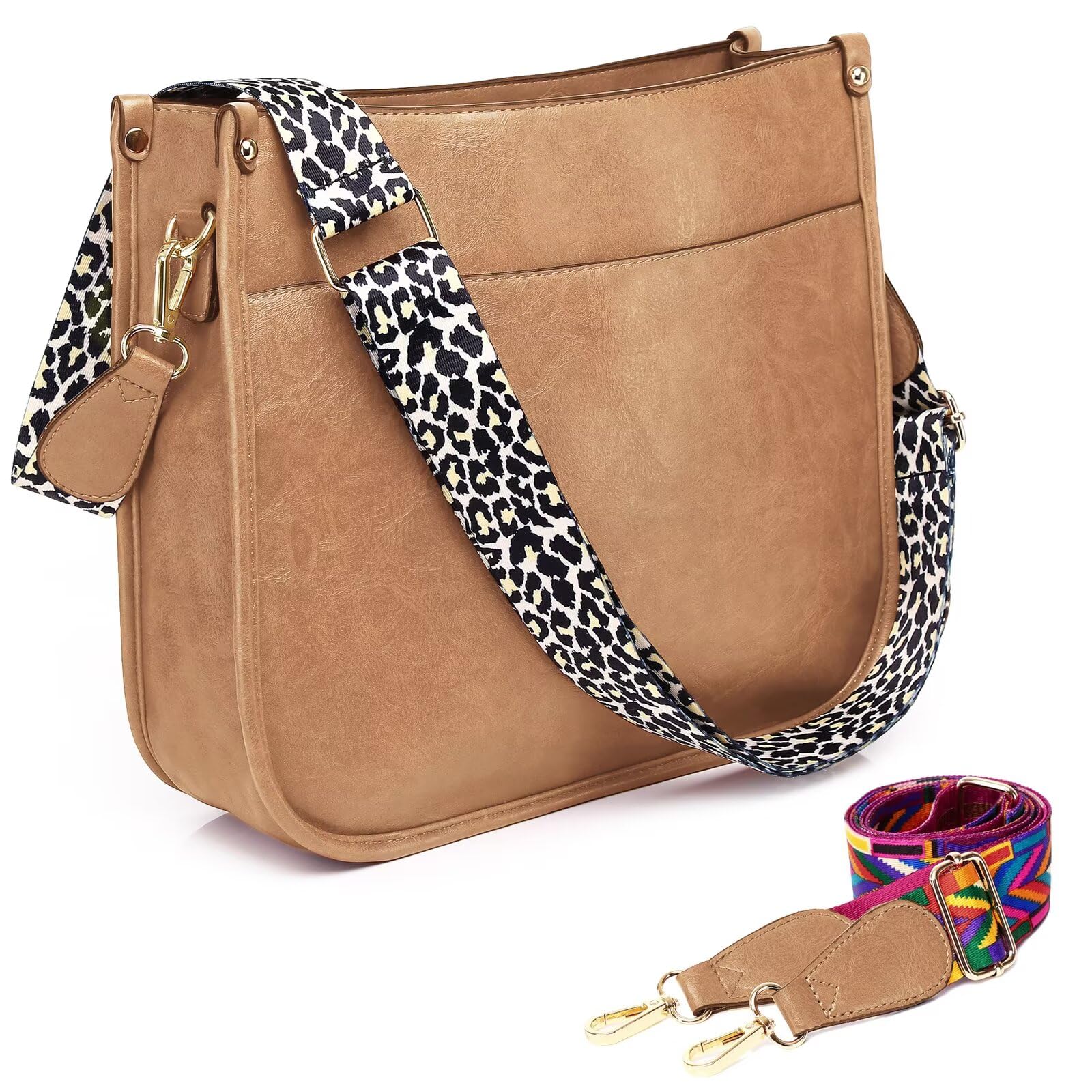 AUYOCO Chic Vegan Leather Crossbody Bag with Strap -  by Handbags Specialist Headquarter | Available at Handbags Specialist Headquarter